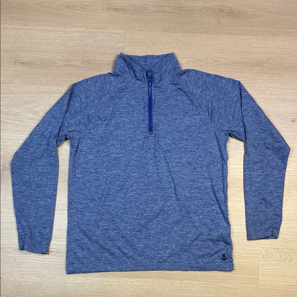 Crewcuts Other - Crewcuts Boy’s Heathered Blue 1/4 Zip-Up Active Casual Long Sleeve Top XL 12/14